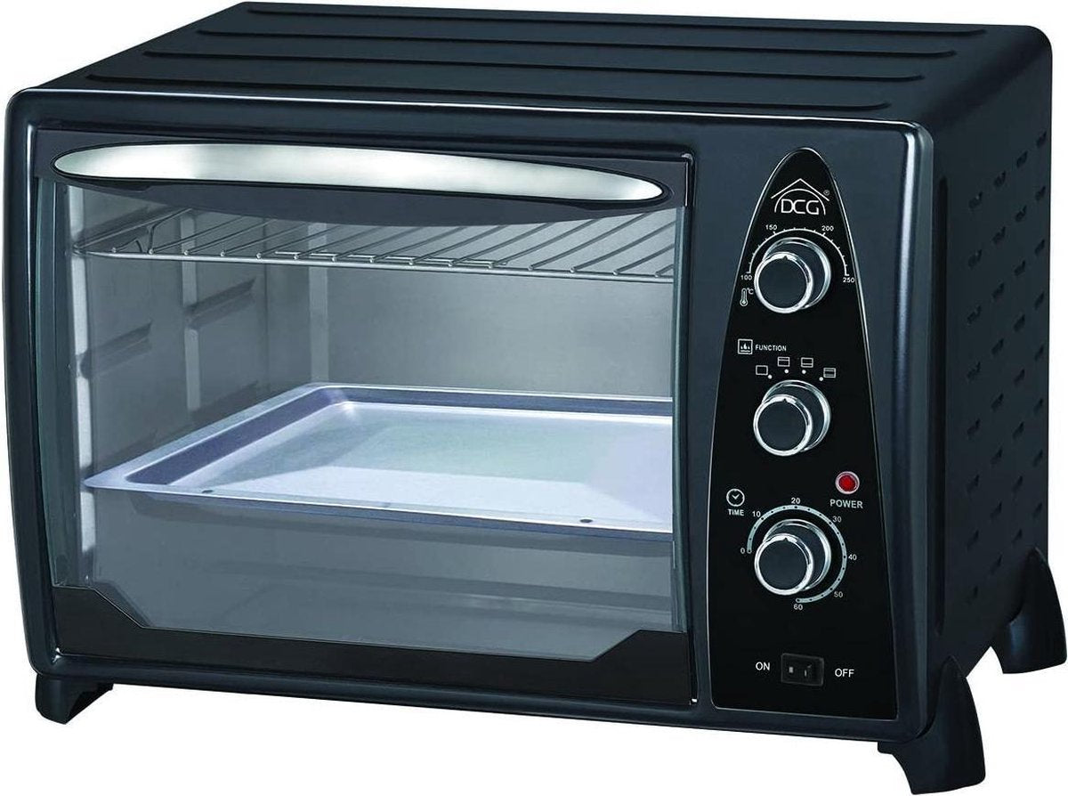 Minibackofen mit Umluft / 35l / schwarz / 1600W