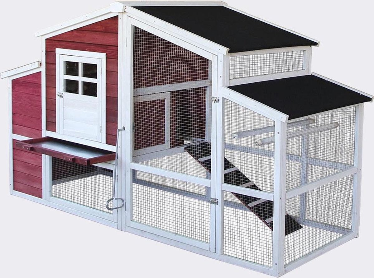WorldPet Kippenhok / Konijnenhok 200 x 81 x 116 cm