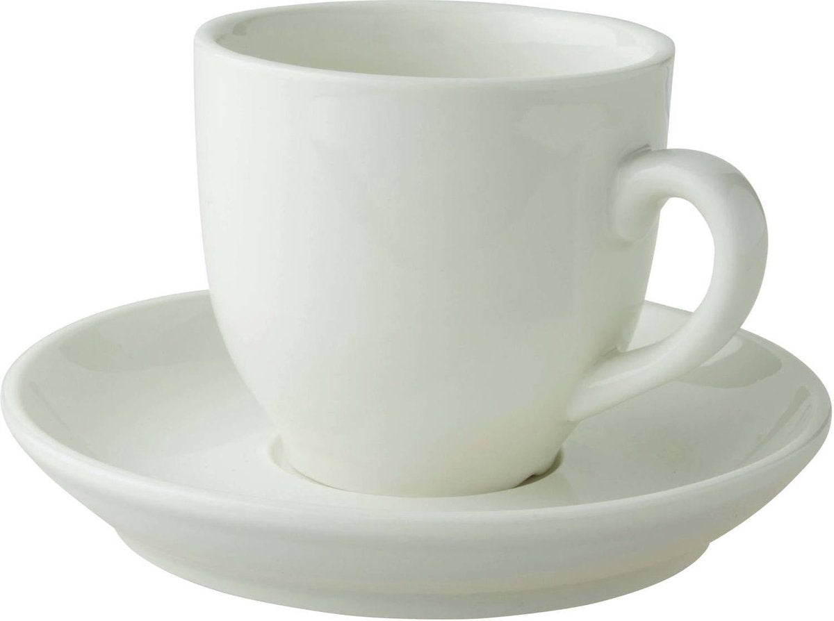 Palmer Robusta Kop en schotel 14 cl - Porselein - 12 stuks