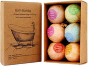 6x Bad Bruisballen - Organische Bath Bombs - Geurende Badbruistabletten - Geur en Kleur Bruisballen - 60 Gram Verschillende Bath Bombs