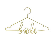 Kledinghangers Bride en Groom - bruiloftcadeau - goud metaal