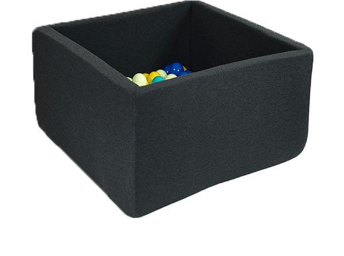 Vierkante Ballenbad 90x90x40  Grafiet - Ballenbad baby - Ballenbad vierkant - Ballenbad Misioo - Ballenbak baby - Ballenbak - Luxe ballenbak voor kinderen - Luxe ballenbad voor kinderen - Ballenbad