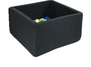 Vierkante Ballenbad 90x90x40  Grafiet - Ballenbad baby - Ballenbad vierkant - Ballenbad Misioo - Ballenbak baby - Ballenbak - Luxe ballenbak voor kinderen - Luxe ballenbad voor kinderen - Ballenbad