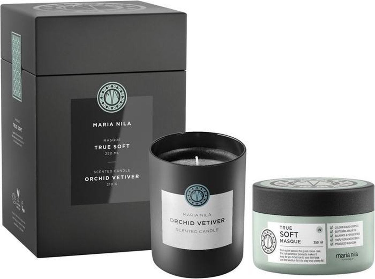 Maria Nila True Soft Gift Box Scented Candle Orchid Vetiver