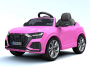 Audi RS Q8 12v  kinderauto op accu roze met afstandsbediening - MP3 input - AUX - LED lampen - bluetooth