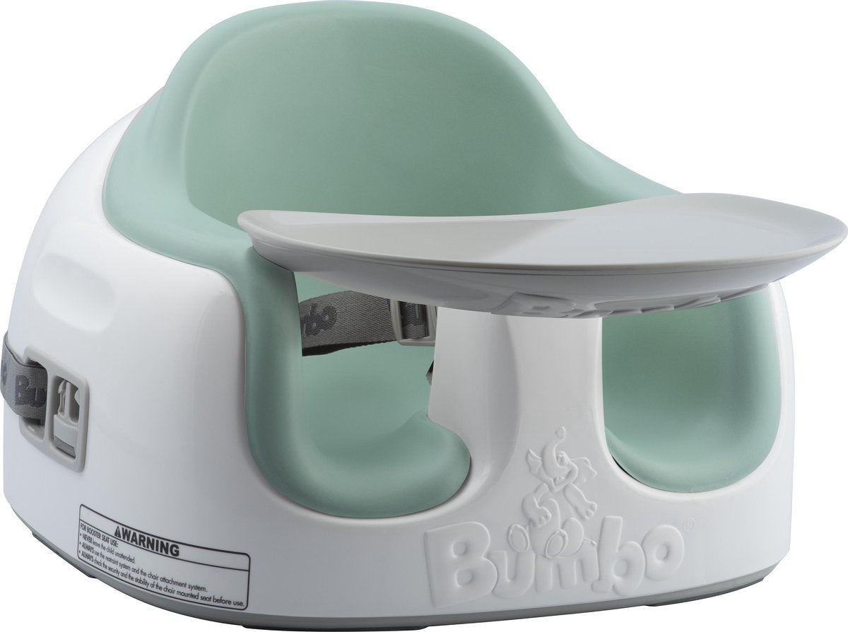 Bumbo Multi Seat Hemlock Green -Kinderstoel Baby – Kinderzetel - Kinderstoel Kind -Kinderstoeltuigje - 3 in 1 Babystoel - Jongens/Meisjes - 6 tot 36 Maanden - Wit met Groen