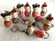 10 stuks - Geluksbrenger Sleutehanger Originele Chinese gelukspoppetje 5 Jongens + 5 Meisjes leuke uitdeelcadeautjes.Het brengt de ontvanger van dit gelukspoppetje geluk.