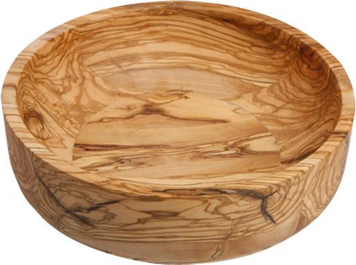 Serveerschaal - olijfhout - Ø 15 cm
