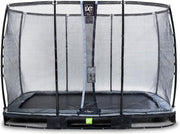 Inground trampoline EXIT Elegant Premium - 214x366cm met Deluxe veiligheidsnet - zwart