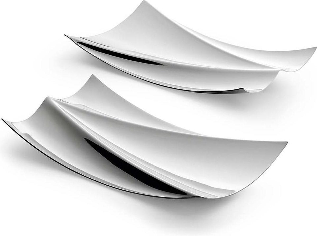 Philippi ELBPHILHARMONIE Snackschalen - 2 stuks - Edelstaal - Zilver