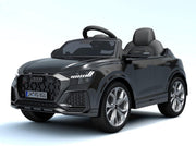 Audi RS Q8 12v kinderauto op accu zwart met afstandsbediening - MP3 input - AUX - LED lampen - bluetooth