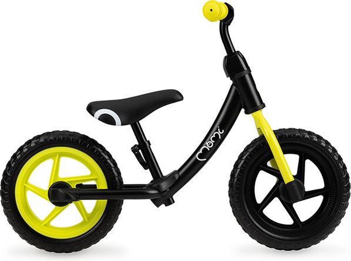 Momi Ross- loopfiets- zwart lemon