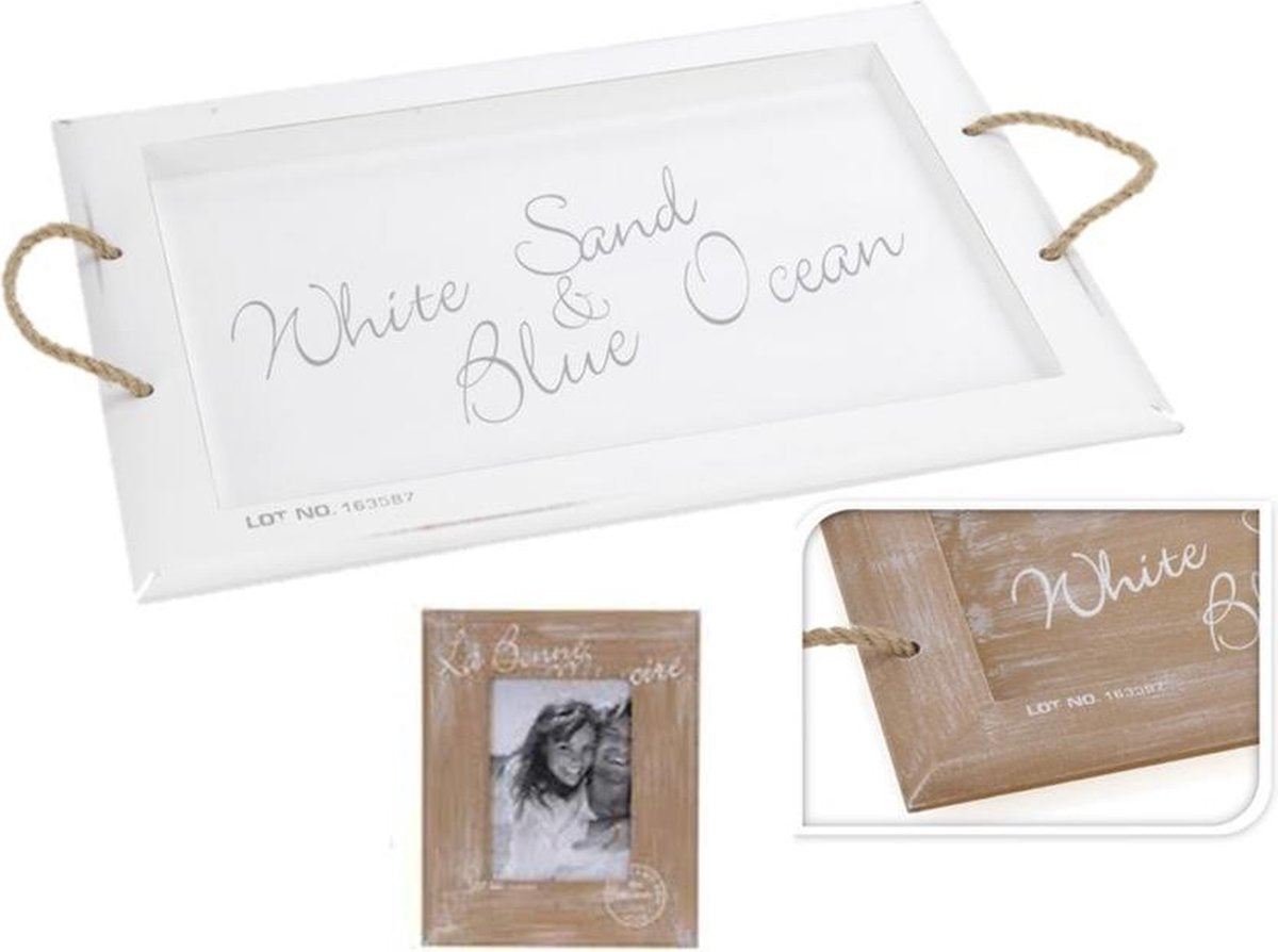 Combi cadeau dienbladenset  en fotolijst kerst sint