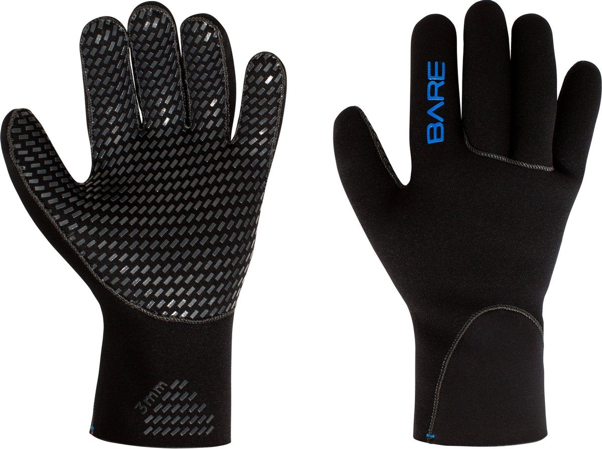 Bare 3mm Gloves - Wetsuithandschoenen - Volwassenen - Zwart - M