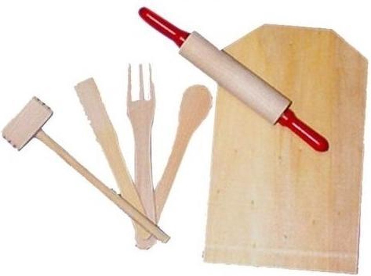 Kinder keuken setje hout 6-delig