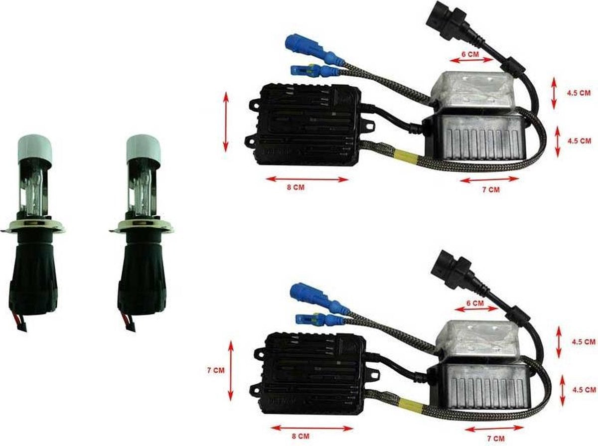 H4 Bi-Xenon 6000k X-Line Canbus Xenon ombouwset