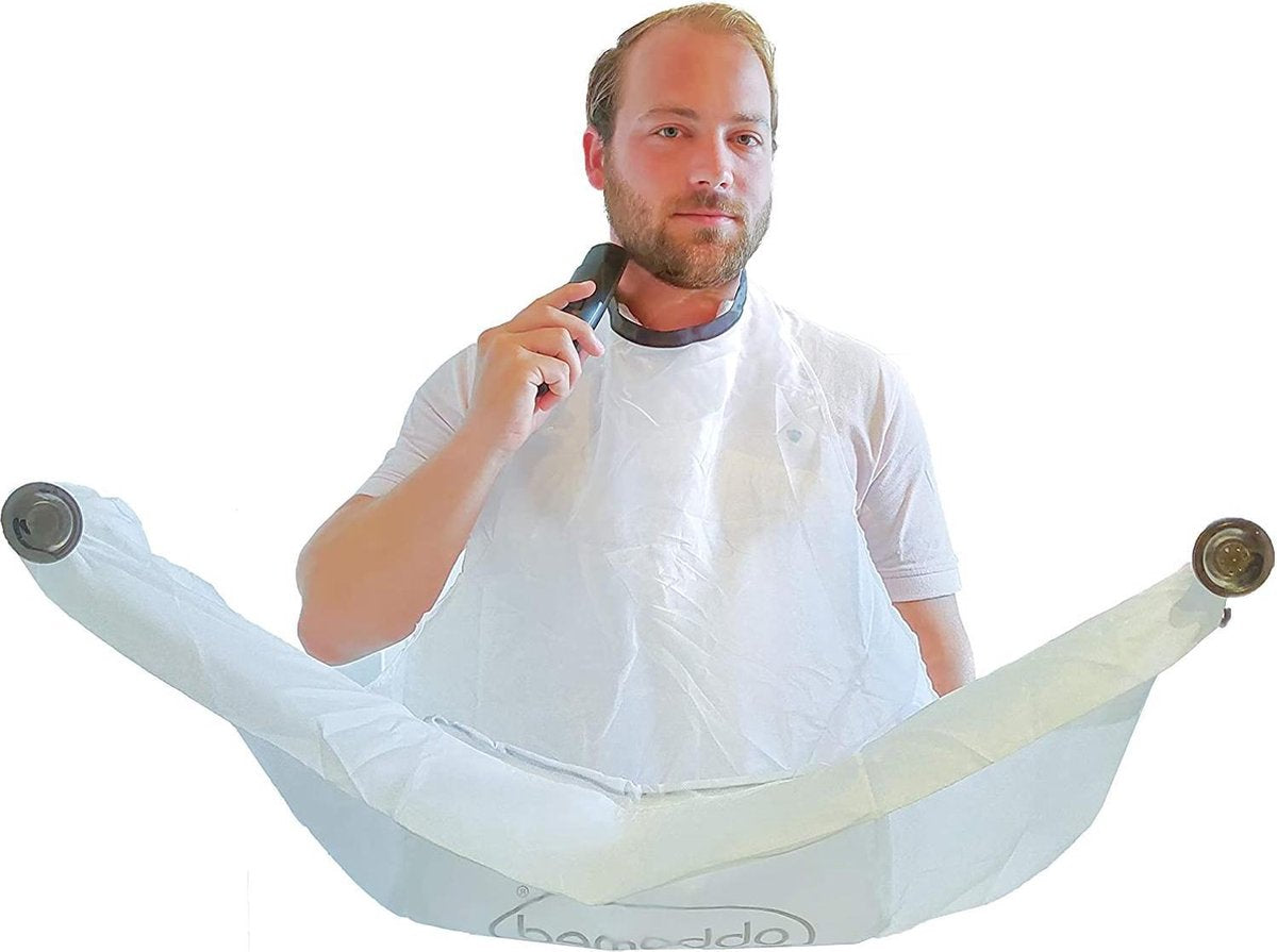 Scheercape – baardschort- cape met zuignappen voor op de spiegel - Obbomed MC-4600N