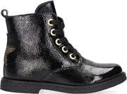 Apples & Pears B0010706 Veterboots - Laarzen Met Veters - Meisjes - Zwart - Maat 27