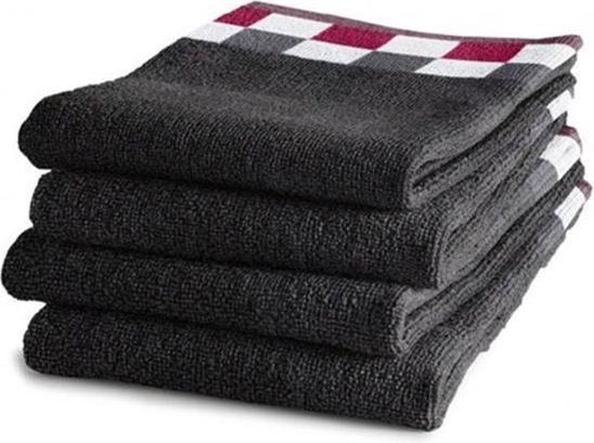 DDDDD Keukendoek Carré Anthracite (6 stuks)