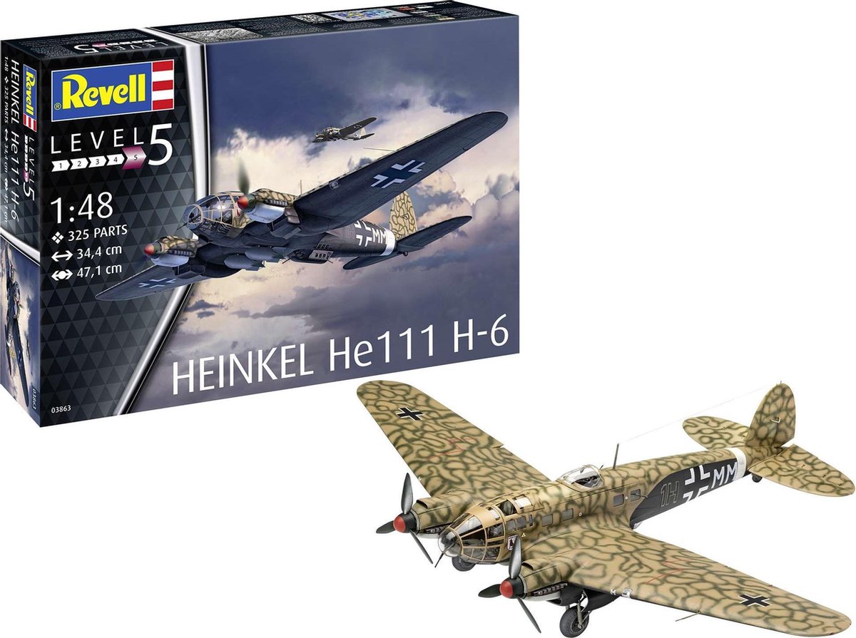 1:48 Revell 03863 Heinkel He111 H-6 Plastic kit