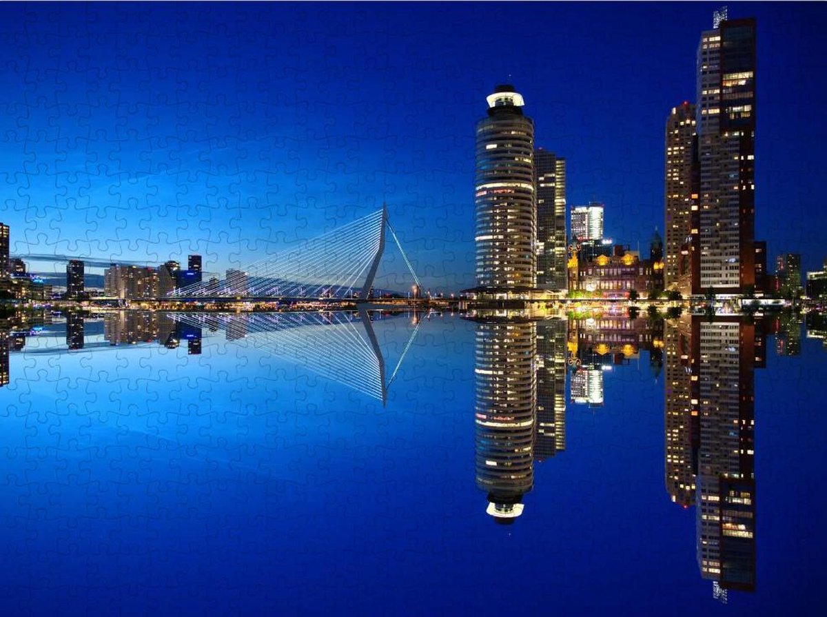 Puzzel met Skyline van Rotterdam – Lastige Puzzel - Volwassenen - 500 Stukjes