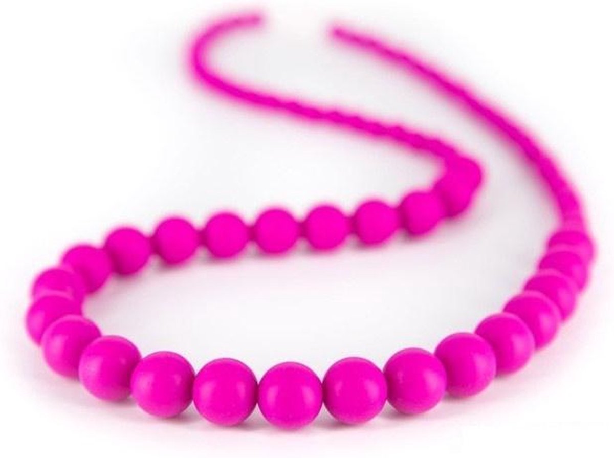 Lollipops & More Bijtketting Marshmellow 75/7 Cm Silicone Violet