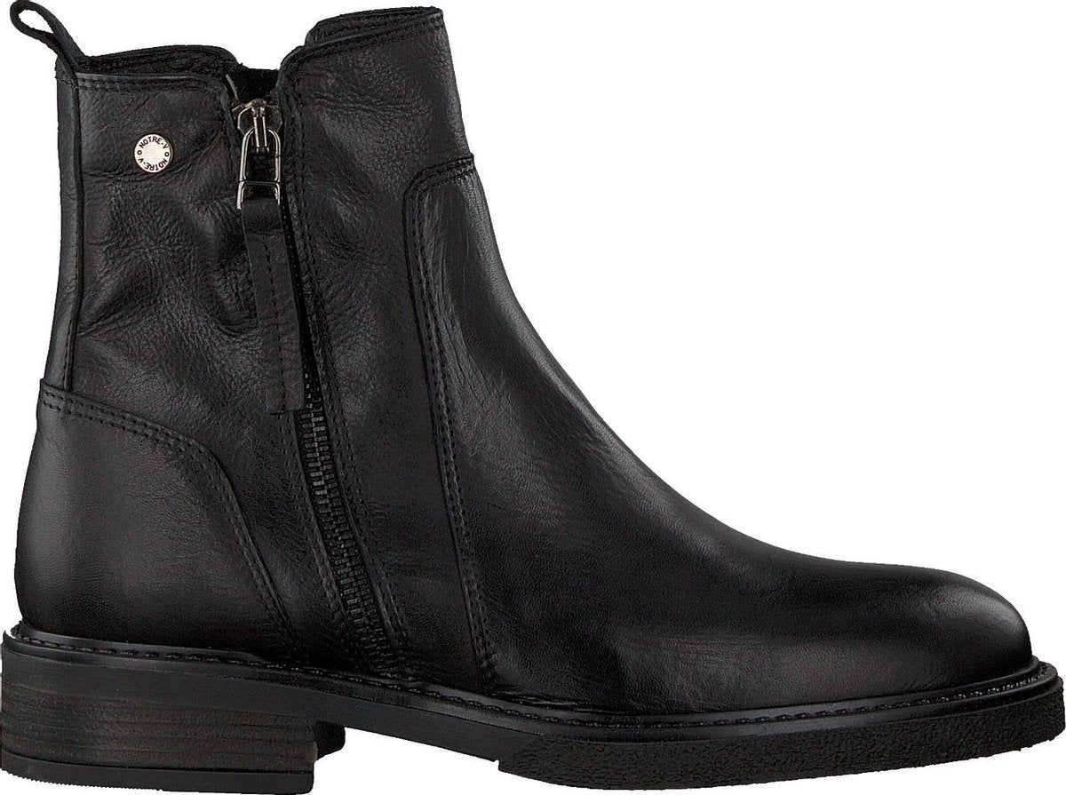 Notre-V 01-323 Enkellaarsjes - Enkelboots - Dames - Zwart - Maat 37