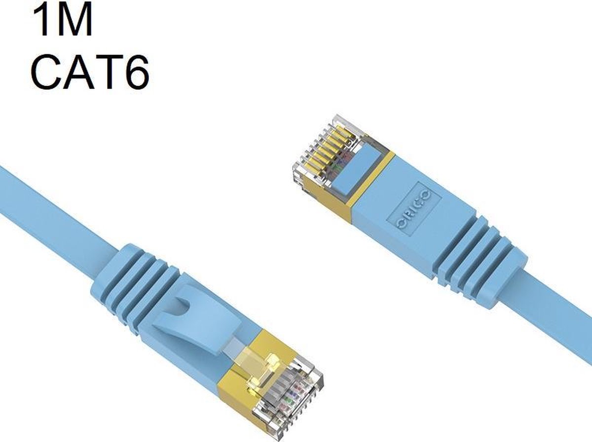 Orico RJ45 Gigabit Ethernet netwerkkabel CAT 6 - 1M - Blauw