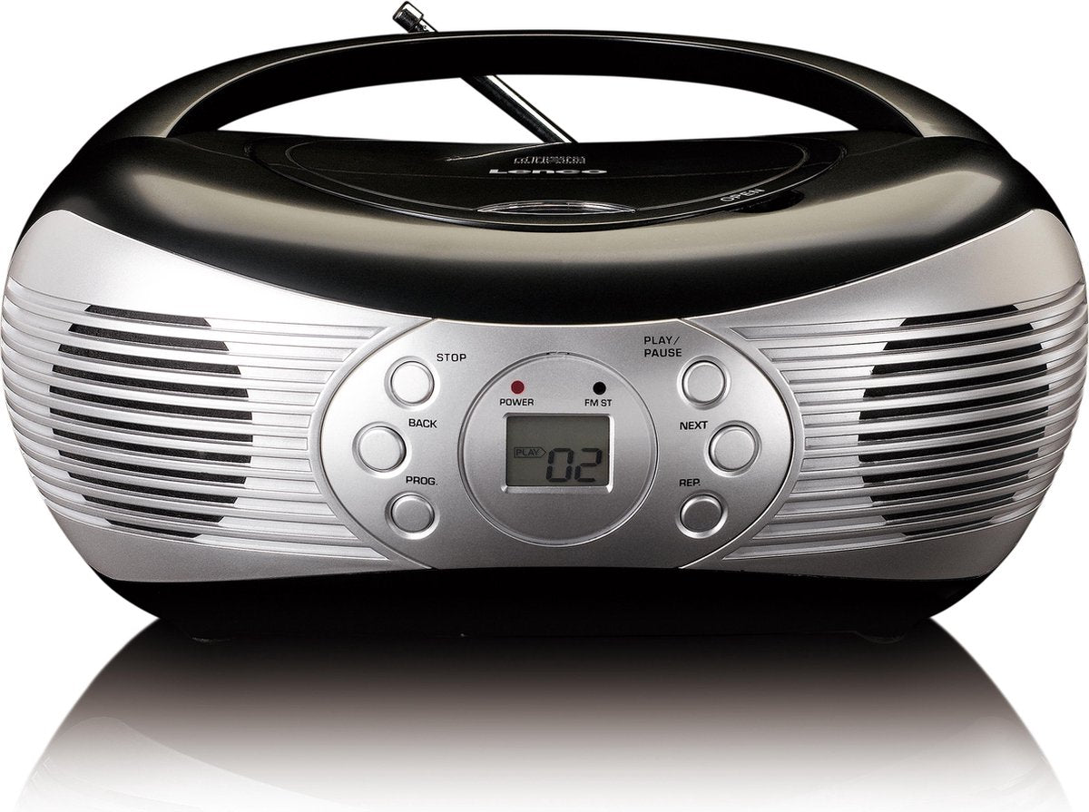 Lenco SCD-12BK - Stereo draagbare FM Radio CD-speler - Zwart