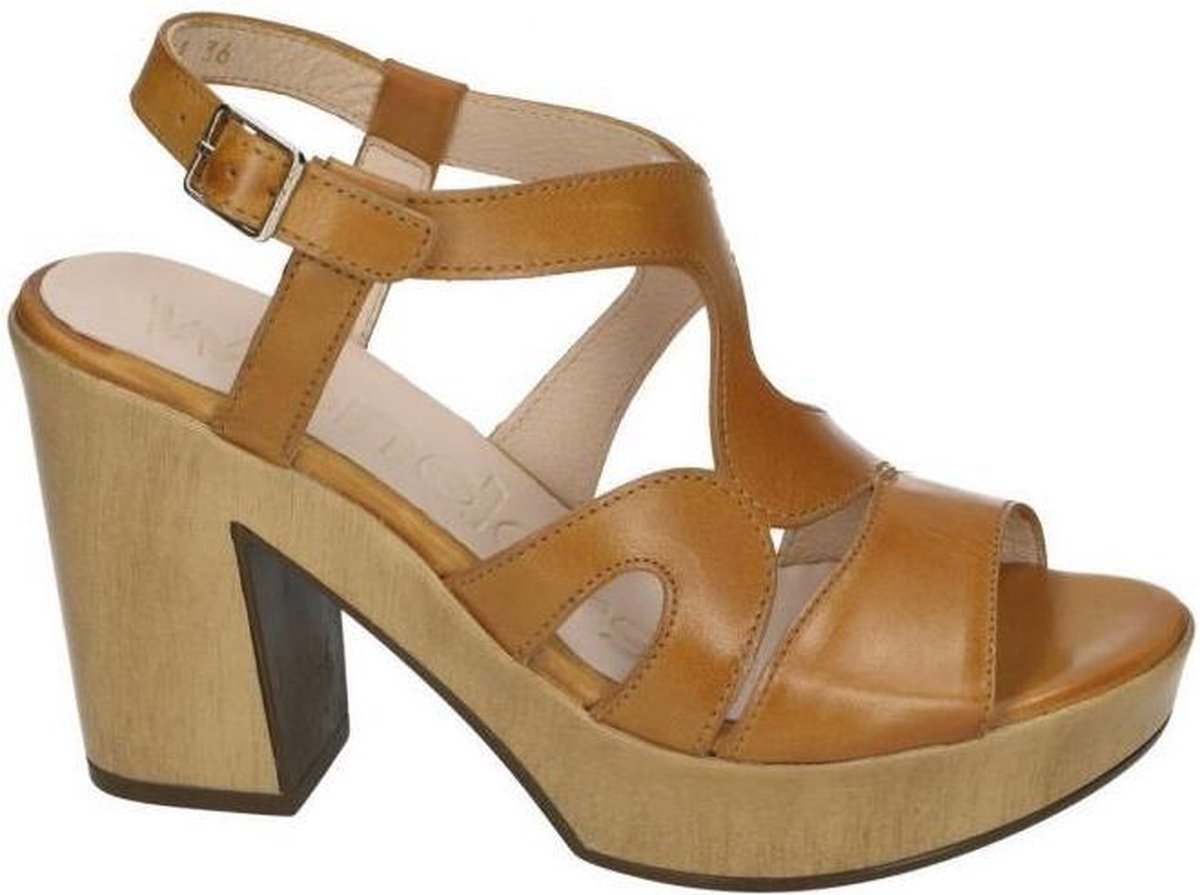 Wonders -Dames -  cognac/caramel - sandalen - maat 37