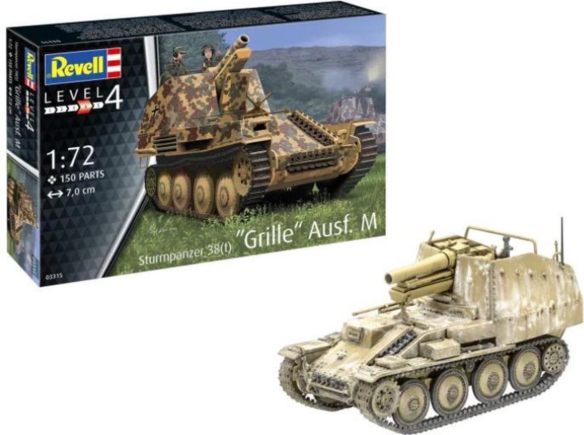 1:72 Revell 03315 Sturmpanzer 38(t) Grille Ausf. M Plastic kit