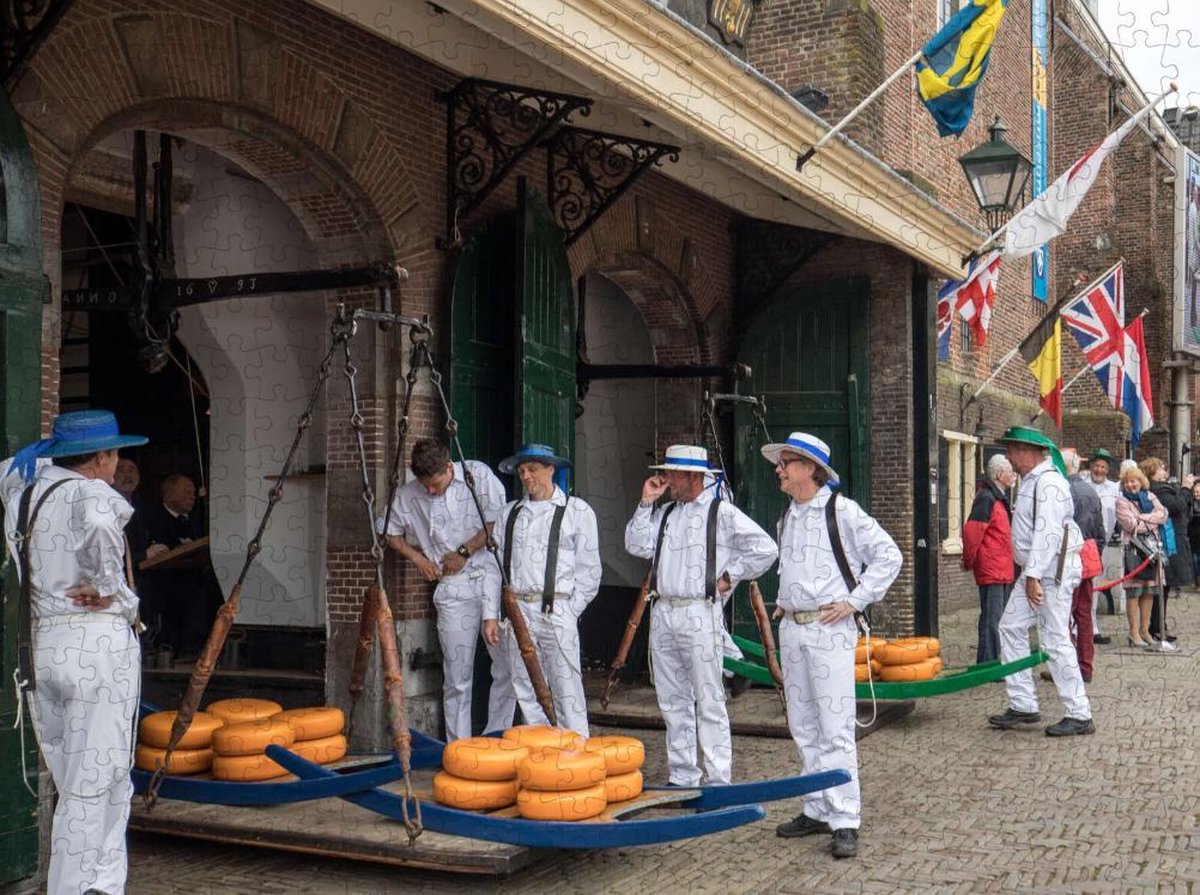 Kaasmarkt in Alkmaar - Puzzel 500 stukjes