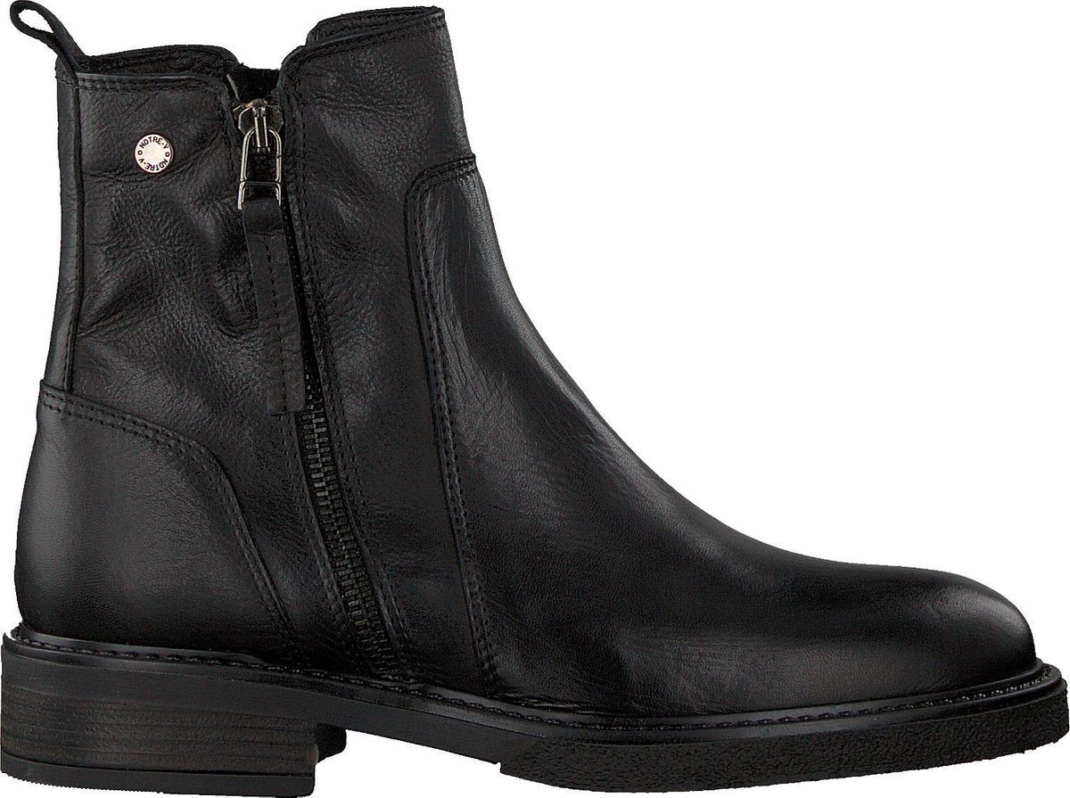 Notre-V 01-323 Enkellaarsjes - Enkelboots - Dames - Zwart - Maat 36
