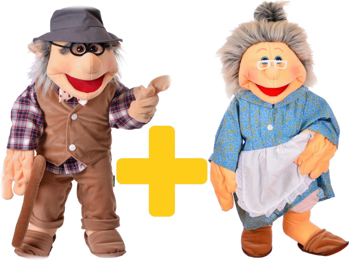 Living Puppets handpoppen opa en oma 65cm