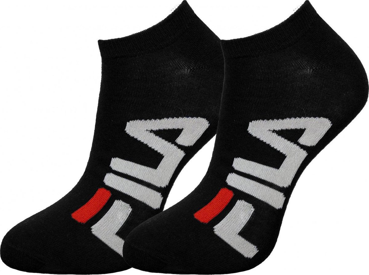 Fila - 4-pack Short Sokken - Zwart - Maat 35-38
