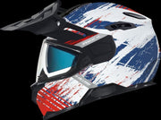 Nexx X.Vilijord Mudvalley Rood/Wit/Blauw Systeemhelm - Motorhelm - Maat S
