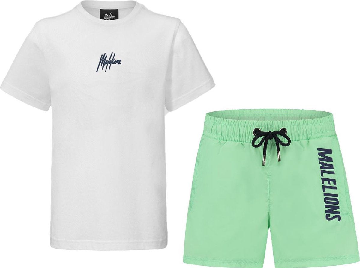 Malelions Double Signature Set KIDS - White/Mint - 10 |140