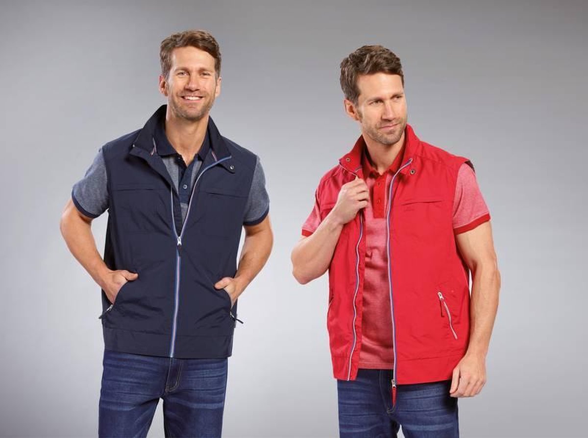Coastguard Bodywarmer rood ruglengte 75 cm maat XXXL