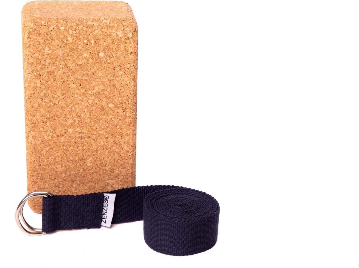 Zenzes yogariem en yogablok - marine blauw