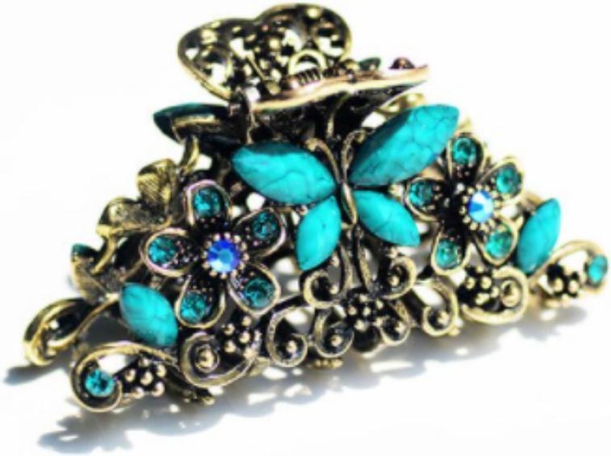 Vintage Vlinder Haarspeld - Haaraccessoires - Damesmode - Blauw