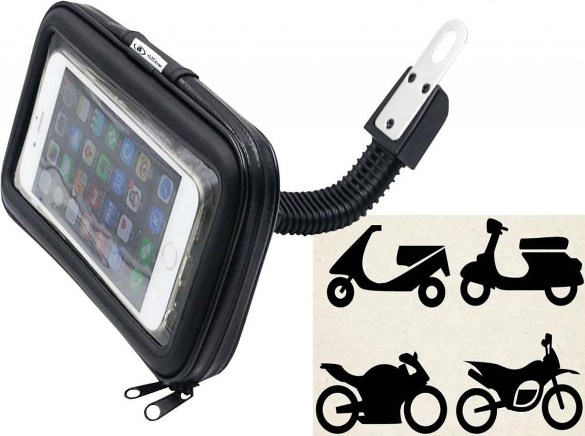 Regenbestendige telefoonhouder voor motor / scooter / brommer / scootmobiel