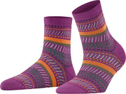 FALKE Loom Tape Sokje Dames 46396 - Meerkleurig 8242 dark magenta Dames - 39-42