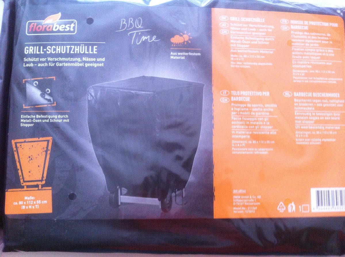 Barbecue beschermhoes Florabest 80x112x55cm