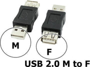 1 stuk - USB 2.0 A Female - Male Adapter
