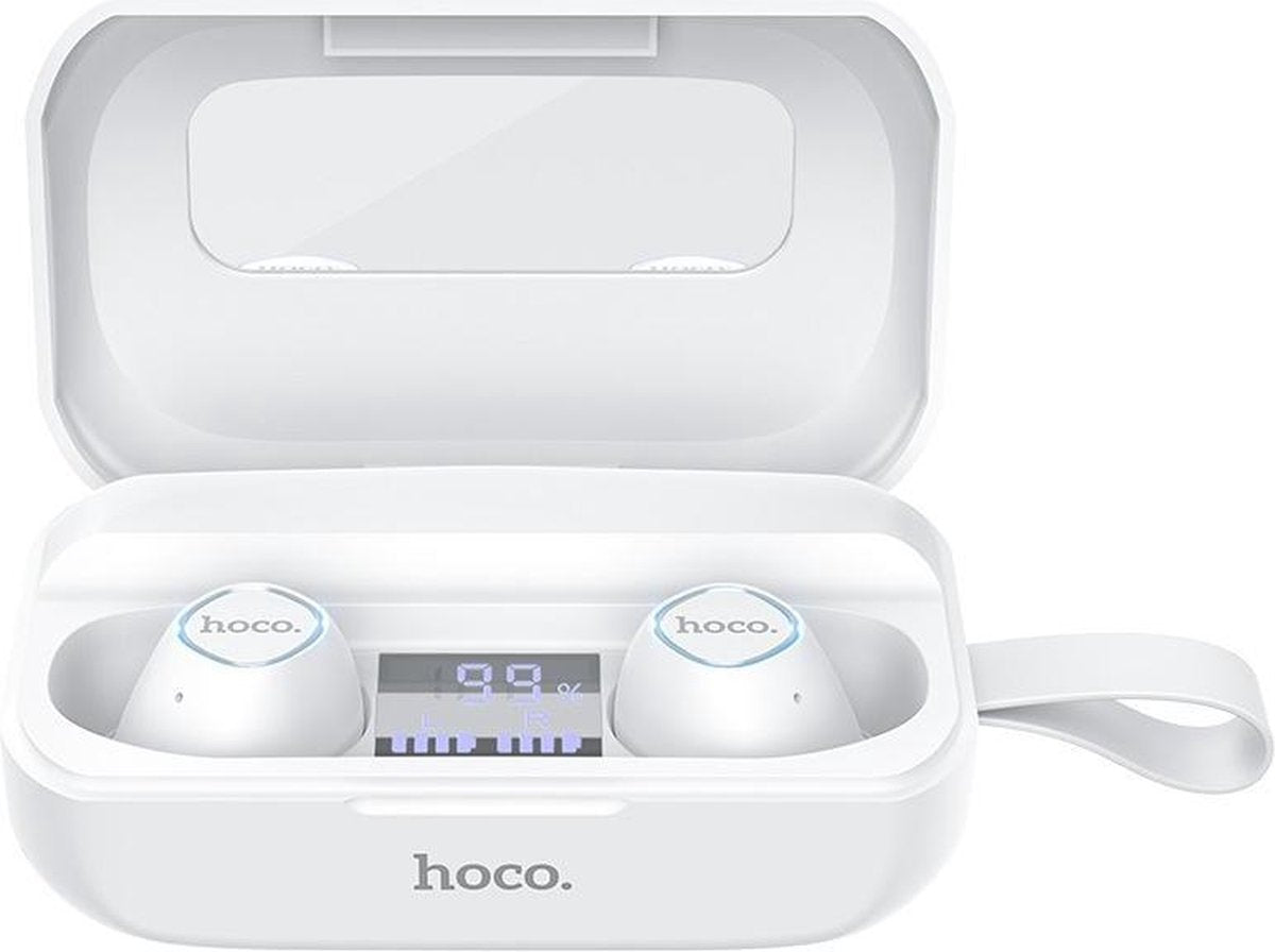 Hoco ES37 - Draadloze oordopjes - Bluetooth oordopje met Oplaadcase 2600mAh - 20x Volledig Opladen op 1 Accu - Wit