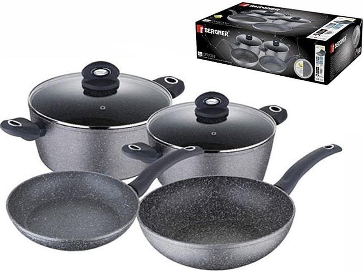 Bergner Pannenset Orion - inductie - marmer coating