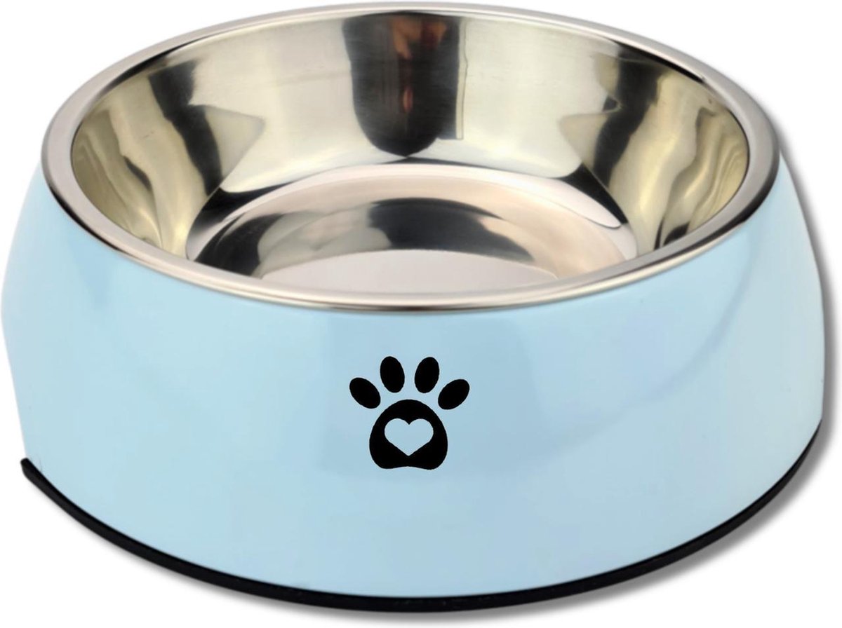 Doxie® - Voerbak Kat - Katten Voerbak - Voerbakjes Kat - Drinkbak Kat - Voerbak met Pootdesign - Licht Blauw