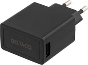 Deltaco USB-AC77 oplader voor mobiele apparatuur Binnen Zwart