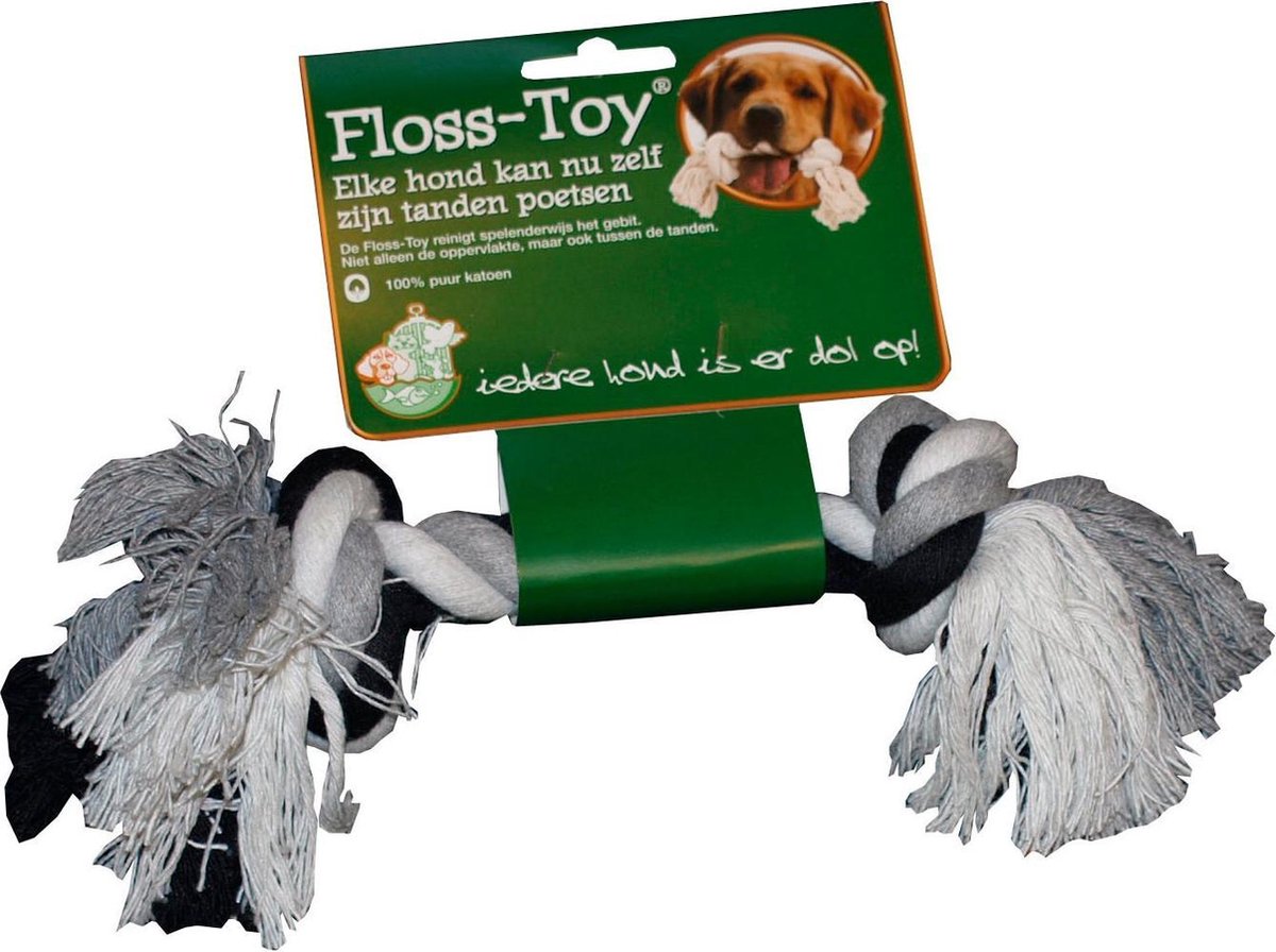 Gebr de Boon flosstoy zwart wit klein