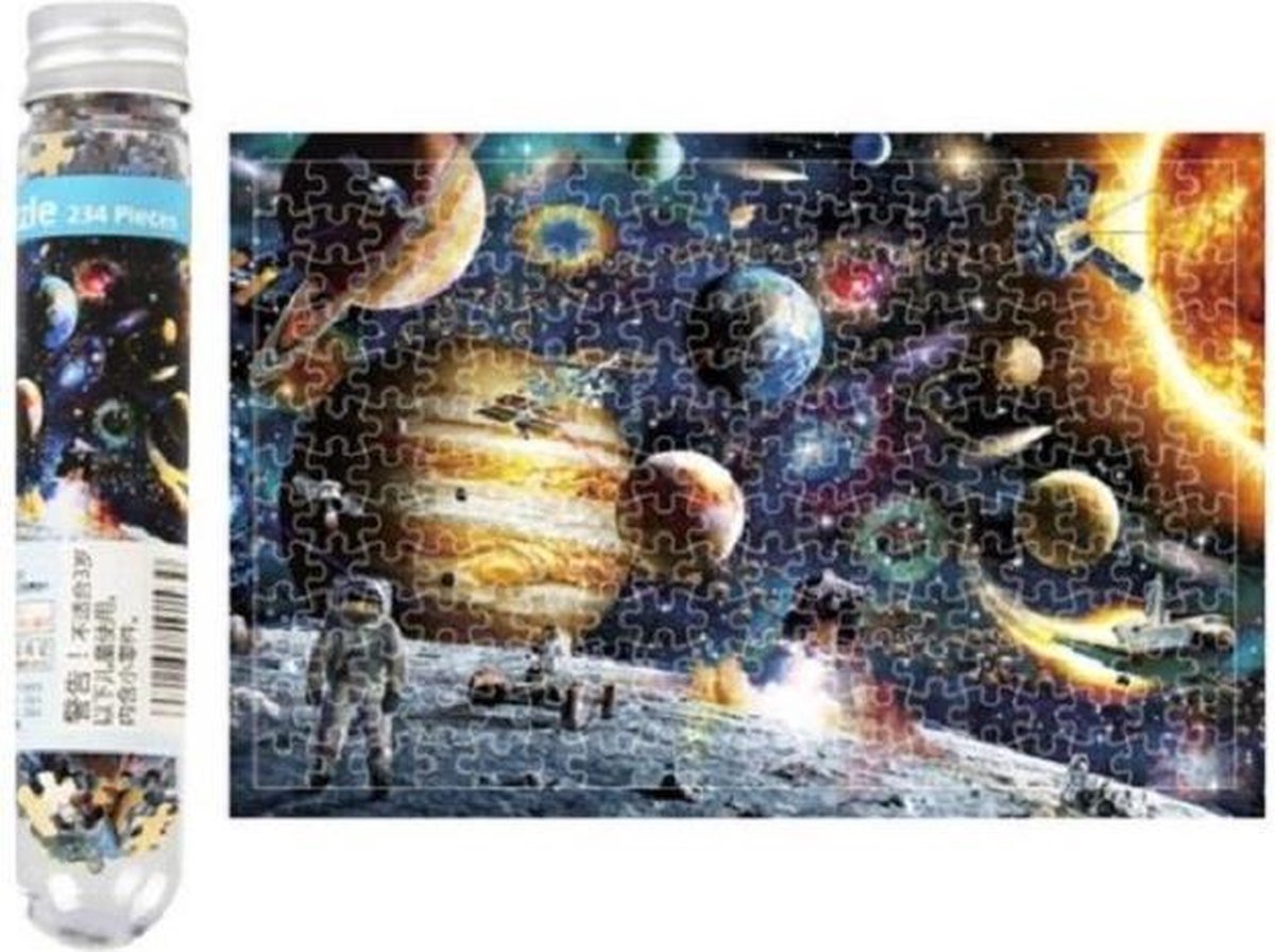 Mini Puzzel - Mini Stukjes - 234 Stuks - Astronaut met Planeten - 15